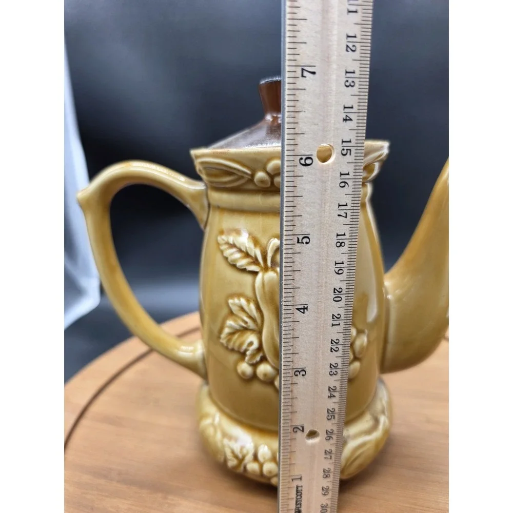 Vintage Tilso Japan Ceramic Tea Coffee‎ Set  Harvest Gold MCM Creamer Sugar Bowl